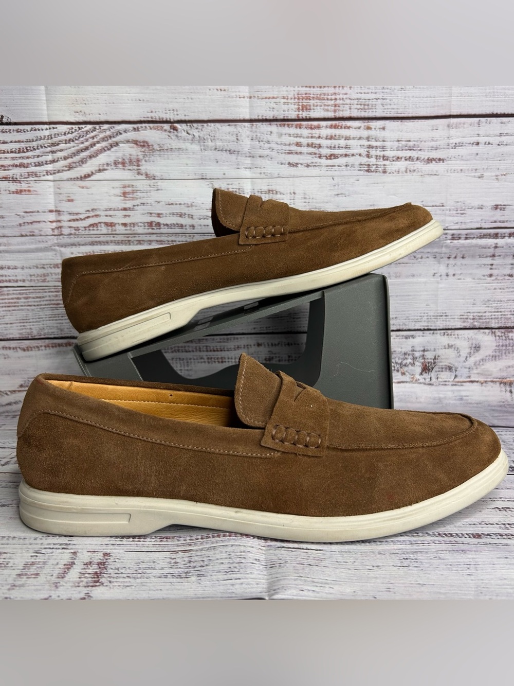 Peter Millar Excursionist Penny Loafer Suede Chestnut Men’s Size 10 M